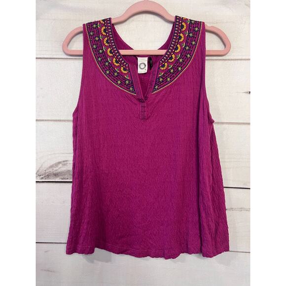 Akemi + Kin Anthropologie Size SM Sleeveless Top Purple Boho - Picture 1 of 5